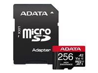 ADATA High Endurance - flash-minneskort - 256 GB - mikroSDXC UHS-I AUSDX256GUI3V30SHA2-RA1