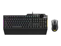 ASUS TUF Gaming Combo - sats med tangentbord och mus - svart, grå kanonmetall 90MP02A0-BCNA00