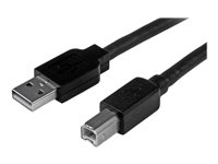 StarTech.com 15m / 50 ft Active USB 2.0 A to B Cable - Long 15 m USB Cable - 50 ft USB Printer Cable - 1x USB A (M), 1x USB B (M) - Black (USB2HAB50AC) - USB-kabel - USB typ B till USB - 15 m USB2HAB50AC