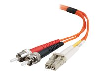 C2G LC-ST 50/125 OM2 Duplex Multimode PVC Fiber Optic Cable (LSZH) - nätverkskabel - 2 m - orange 85493