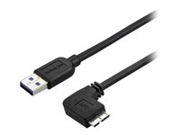 StarTech.com Smal Micro USB 3.0-kabel - M/M - högervinklad Micro USB - 0,5 m - USB-kabel - Micro-USB typ B till USB typ A - 50 cm USB3AU50CMRS