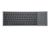 Dell KB740 - tangentbord - kompakt, flera enheter - QWERTY - brittisk - Titan gray Inmatningsenhet KB740-GY-R-UK