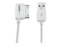 StarTech.com 2m Right Angle Apple 30-pin Dock to USB Cable iPhone iPod iPad - laddnings-/datakabel - 2 m USB2ADC2MR