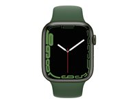 Apple Watch Series 7 (GPS) - grönt aluminium - smart klocka med sportband - klöver - 32 GB MKN73B/A