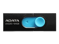 ADATA UV220 - USB flash-enhet - 64 GB AUV220-64G-RBKBL
