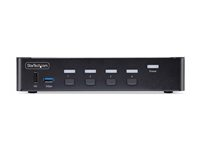 StarTech.com 4-Port DisplayPort 1.4 KVM Switch, 8K 60Hz / 4K 144Hz, 2x USB 3.0 Ports, 4x USB 2.0 Ports, Hotkey Switching, TAA Compliant (D86A2-4-PORT-8K-KVM) - omkopplare för tangentbord/video/mus/ljud/USB - 4 portar - TAA-kompatibel D86A2-4-PORT-8K-KVM