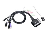 IOGEAR 2-Port HDMI Cable KVM Switch with Audio GCS62HU - omkopplare för tangentbord/video/mus/ljud/USB - 2 portar GCS62HU
