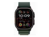 Apple Watch Ultra 2 - svart titan - smart klocka med Alpine Loop - mörkgrön - 64 GB MX4R3KS/A