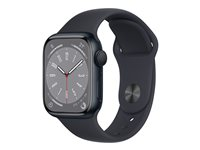 Apple Watch Series 8 (GPS) - midnattsaluminium - smart klocka med sportband - midnatt - 32 GB MNP53DH/A