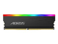 AORUS RGB - DDR4 - sats - 16 GB: 2 x 8 GB - DIMM 288-pin - 3333 MHz / PC4-26600 - ej buffrad GP-ARS16G33