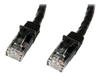 StarTech.com 5m CAT6 Ethernet Cable, 10 Gigabit Snagless RJ45 650MHz 100W PoE Patch Cord, CAT 6 10GbE UTP Network Cable w/Strain Relief, Black, Fluke Tested/Wiring is UL Certified/TIA - Category 6 - 24AWG (N6PATC5MBK) - patch-kabel - 5 m - svart N6PATC5MBK