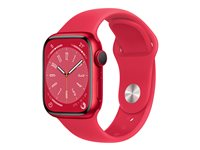 Apple Watch Series 8 (GPS) (PRODUCT) RED - röd aluminium - smart klocka med sportband - röd - 32 GB MNP73DH/A