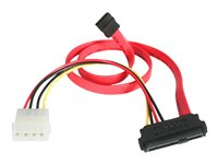 StarTech.com 18in SAS 29 Pin to SATA Cable with LP4 Power - 18in SAS 29 pin to SATA Cable - 18in SFF 8482 to SATA (SAS729PW18) - SATA/SAS-kabel - 46 cm SAS729PW18