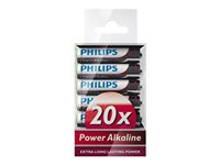 Philips Power Alkaline LR03P20T batteri - 20 x AAA - alkaliskt LR03P20T/10