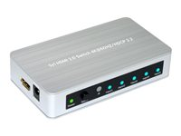 MicroConnect HDMI2.0 5X1 Amplifier Switcher - video-/ljudomkopplare - 5 portar MC-HMSW501B