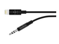 Belkin Lightning- till hörlursuttag-kabel - Lightning / ljud - 1.83 m AV10172BT06-BLK