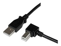 StarTech.com 1m USB 2.0 A to Right Angle B Cable Cord - 1 m USB Printer Cable - Right Angle USB B Cable - 1x USB A (M), 1x USB B (M) (USBAB1MR) - USB-kabel - USB typ B till USB - 1 m USBAB1MR