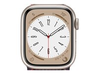 Apple Watch Series 8 (GPS) - stjärnljusaluminium - smart klocka med sportband - starlight - 32 GB MNP63WB/A