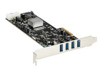 StarTech.com PCI Express (PCIe) SuperSpeed USB 3.0-kortadapter med 4 portar och 4 dedicerade kanaler på 5 Gbps – UASP – SATA/LP4-ström - USB-adapter - PCIe x4 - USB 3.0 x 4 PEXUSB3S44V