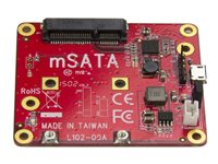 StarTech.com USB to mSATA Converter for Raspberry Pi and Development Boards - USB to mini SATA Adapter for Raspberry Pi (PIB2MS1) - kontrollerkort - mSATA - USB 2.0 PIB2MS1