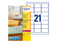 Avery - adresslappar - 525 etikett (er) - 63.5 x 38.1 mm L7560-25