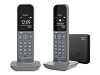 Gigaset CL390A Duo - trådlös telefon - svarssysten med nummerpresentation + 1 extra handuppsättning L36852-H2922-B103