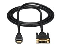 StarTech.com 6ft (1.8m) HDMI to DVI Cable, DVI-D to HDMI Display Cable (1920x1200p), Black, 19 Pin HDMI Male to DVI-D Male Cable Adapter, Digital Monitor Cable, M/M, Single Link - DVI to HDMI Cord (HDMIDVIMM6) - adapterkabel - 1.83 m HDMIDVIMM6