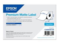 Epson Premium - löpande etiketter - slät matt - 4 rulle (rullar) - Rulle (20,3 cm x 60 m) C33S045739