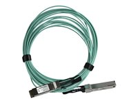 StarTech.com MSA Uncoded Compatible 10m/32.8ft 40G QSFP+ to QSFP+ AOC Cable, 40 GbE QSFP+ Active Optical Fiber, 40 Gbps QSFP Plus/Transceiver Module Cable, 40GE QSFP+ Active Optical Cable - Lifetime Warranty (QSFP40GAO10M) - 40GBase direktkopplingskabel - 10 m - svart QSFP40GAO10M