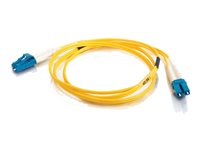 C2G LC-LC 9/125 OS1 Duplex Singlemode PVC Fiber Optic Cable (LSZH) - patch-kabel - 15 m - gul 85610