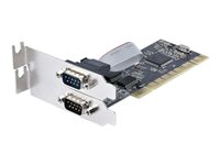 StarTech.com 2-Port PCI RS232 Serial Adapter Card, PCI Serial Port Expansion Controller Card, PCI to Dual Serial DB9 Card, Standard (Installed) & Low Profile Brackets, Windows/Linux - Dual Port PCI Serial Card (PCI2S5502) - seriell adapter - PCI - RS-232 x 2 PCI2S5502