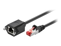 MicroConnect nätverksförlängningskabel - 1 m - svart STP601SEXT
