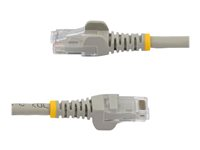 StarTech.com Cat6-patchkabel med hakfria RJ45-kontakter – 0,5 m, grå - patch-kabel - 50 cm - grå N6PATC50CMGR