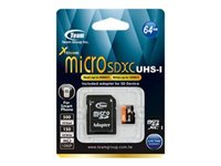 Team - flash-minneskort - 64 GB - mikroSDXC UHS-I TUSDX64GUHS03