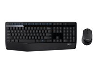 Logitech Wireless Combo MK345 - sats med tangentbord och mus - fransk - svart, blå Inmatningsenhet 920-006483