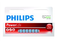 Philips Power Life LR03P12W batteri - 12 x AAA - alkaliskt LR03P12W/10