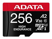 ADATA High Endurance - flash-minneskort - 256 GB - mikroSDXC UHS-I AUSDX256GUI3V30SHA2-RA1