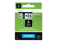 DYMO D1 - etiketttejp - 1 kassett(er) - Rulle (0,6 cm x 7 m) S0720780