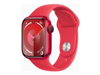 Apple Watch Series 9 (GPS + Cellular) (PRODUCT) RED - röd aluminium - smart klocka med sportband - röd - 64 GB MRY83DH/A