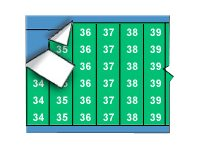 Brady Consecutive Numbers Wire Marker Card Legend 34-66 - lednings/kabelmärkare (förtryckt) WM-34-66-GR-PK