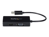 StarTech.com A/V-reseadapter: 3-i-1 DisplayPort till VGA-, DVI- eller HDMI-konverterare - videokort - DisplayPort / HDMI / DVI / VGA - 26.6 m DP2VGDVHD