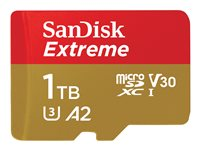 SanDisk Extreme - flash-minneskort - 1 TB - mikroSDXC UHS-I SDSQXAV-1T00-GN6MA