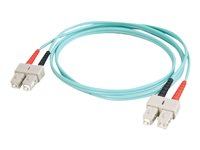 C2G SC-SC 10Gb 50/125 OM3 Duplex Multimode PVC Fiber Optic Cable (LSZH) - nätverkskabel - 1 m - havsblå 85513