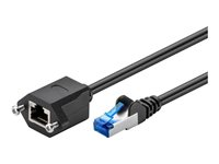 MicroConnect nätverksförlängningskabel - 1 m - svart SFTP6A01EXT