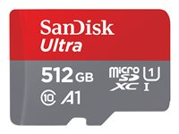 SanDisk Ultra - flash-minneskort - 512 GB - mikroSDXC UHS-I SDSQUAC-512G-GN6FA