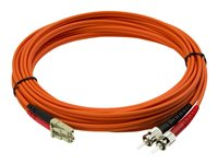 StarTech.com 5m Fiber Optic Cable - Multimode Duplex 50/125 - LSZH - LC/ST - OM2 - LC to ST Fiber Patch Cable - patch-kabel - 5 m - orange 50FIBLCST5