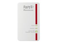 AVM FRITZ!Powerline 1240E - WLAN Set - PowerLine adaptersats - Wi-Fi - vägginsticksbar 2486505