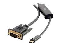 C2G 4.5m (15ft) USB C to VGA Adapter Cable - Video Adapter - Black - extern videoadapter - svart 82386