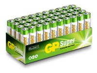 GP Super batteri - 40 x AAA / LR03 - alkaliskt 151377