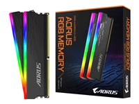 AORUS RGB - DDR4 - sats - 16 GB: 2 x 8 GB - DIMM 288-pin - 4400 MHz / PC4-35200 - ej buffrad GP-ARS16G44